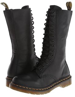 1B99 14-Eye Zip Boot (Black Virginia) Women's Zip Boots