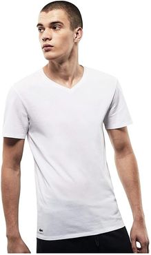 3-Pack V-Neck Slim Fit Essential T-Shirt (White) Men's Clothing