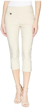 Solid Magical Lycra(r) Capri Pants (Beige) Women's Casual Pants