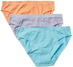 Four-Way Stretch Bikini 3-Pack (Necture/Twilight/Clear Blue) Women's Underwear