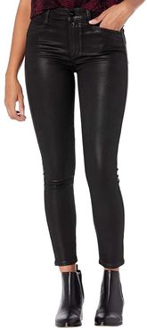 Hoxton Ankle w/ Joxxi Pockets in Black Fog Luxe Coating (Black Fog Luxe Coating) Women's Jeans