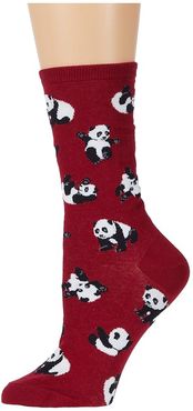 Cuddle Puddle (Red) Women's Crew Cut Socks Shoes