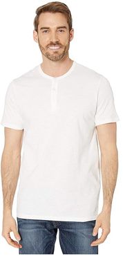 Slub Henley (White) Men's Clothing