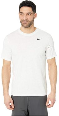 Dry Tee Dri-FIT Cotton Crew Solid (Birch Heather/Black) Men's Clothing