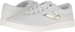 Nylite 2 Plus (White/White/Gold) Women's Lace up casual Shoes