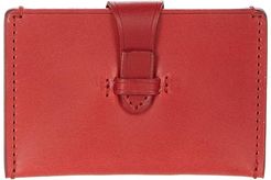 Tuck Tab Card Case (Red) Wallet Handbags