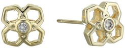 Rue Stud Earrings (Gold Metal) Earring