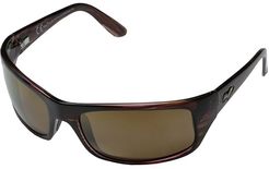 Peahi (Burgundy Tortoise/HCL Bronze Lens) Plastic Frame Sport Sunglasses