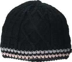 Cabled Cutie Beanie (Big Kids) (Black/Columbia Grey/Mineral Pink) Beanies