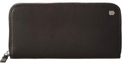 Altius Edge Turing Zippered Deluxe Clutch Wallet w/ RFID (Black Leather) Bi-fold Wallet