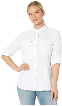 Bug Barrier Expedition Dry Long Sleeve Shirt (White) Women's Long Sleeve Button Up