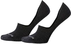 Hide and Seek No Show 2-Pack (Charcoal) Women's No Show Socks Shoes