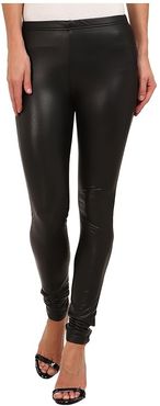 Fleece-Lined Liquid Legging (Black) Women's Clothing