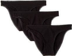 Cabana Cotton Hip Bikini 3-Pack 1402P3 (Black) Women's Underwear