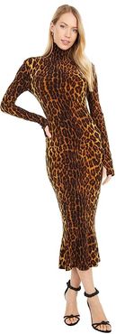 Long Sleeve Turtle Fishtail Dress To Midcalf (Pantera) Women's Clothing
