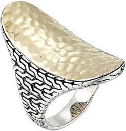 Classic Chain Hammered Ring (18K Gold/Silver) Ring