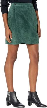 Real Suede Wrap Skirt (Wall Flower) Women's Skirt