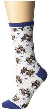 Significant Otter (White) Women's Crew Cut Socks Shoes