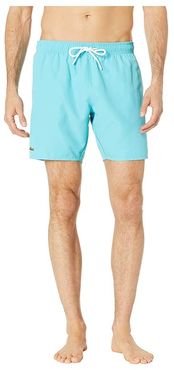 Solid Taffeta Short Length Swim Trunks Nam (Cicer/Niagara Blue) Men's Swimwear