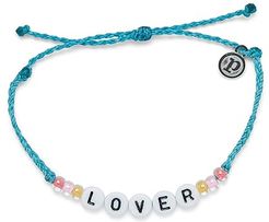 Lover Alphabet Beed Bracelet (Aqua/White) Bracelet