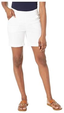 7 Petite Gracie Pull-On Shorts (White) Women's Shorts