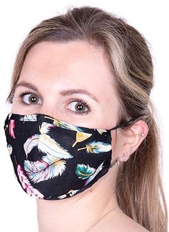 Face Mask (Feather Black) Scarves