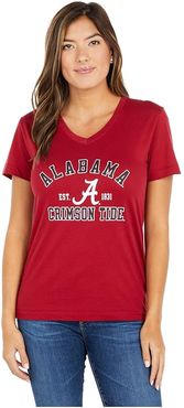 Georgia Bulldogs University 2.0 V-Neck T-Shirt (Scarlet) Women's Clothing