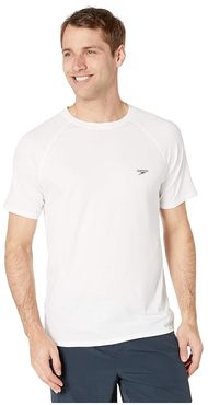 Easy Short Sleeve Swim Shirt (White) Men's Swimwear
