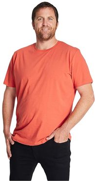 Big Tall Essential Crew Neck Tee (Orange) Men's Clothing