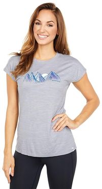 Merino Sport 150 Castles in the Stratosphere Graphic Tee (Light Gray Heather) Women's Clothing