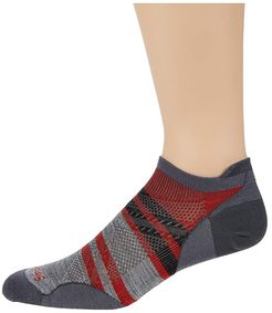 PhD Run Ultra Light Pattern Micro (Tandoori Orange) Men's Crew Cut Socks Shoes