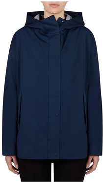Bark Hooded Jacket (Navy Blue) Women's Clothing