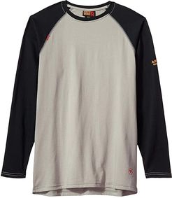 FR Baseball T-Shirt (Grey/Black) Men's Clothing