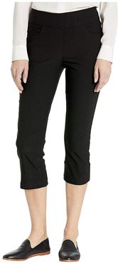 Flatten It Pull-On Capris w/ Chain Trim (Black) Women's Casual Pants