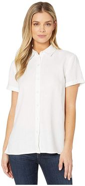 Coastalina Short Sleeve Shirt (White) Women's Clothing