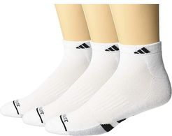 Cushioned II Low Cut Socks 3-Pack (White/Black/White/Clear Onix Marl) Men's Crew Cut Socks Shoes