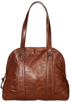 Melissa Domed Zip Satchel (Cognac) Handbags