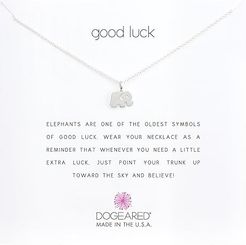 Good Luck Elephant Reminder Necklace (Sterling Silver) Necklace