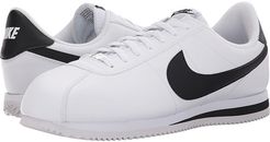 Cortez Leather (White/Metallic Silver/Black 1) Men's  Shoes