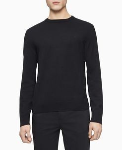 Merino Crew Neck Sweater (Black 2) Men's Sweater