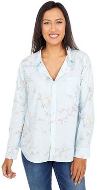 Jesse Cotton Prints One-Pocket Button-Up Shirt (Chambray) Women's Clothing