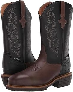 12 Welted Western Work Boot - Steel Toe (Mocha/Black) Men's Boots