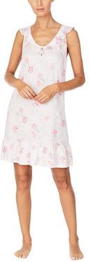 Floral Short Nightgown (Pink Floral) Women's Pajama