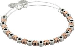 XO Beaded Two-Tone Bangle Bracelet (Rafalian Silver) Bracelet