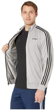 Essentials 3-Stripe Track Jacket (Medium Grey Heather/Solid Grey/Black) Men's Coat