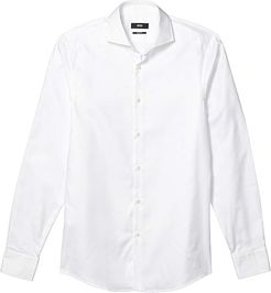 Mark Slim Fit Cotton Dress Shirt By BOSS (White) Men's Clothing