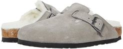 Boston Shearling (Stone Coin/Natural Suede/Shearling) Clog Shoes