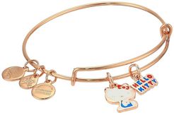Hello Kitty Duo Charm Bangle Bracelet (Shiny Rose Gold) Bracelet