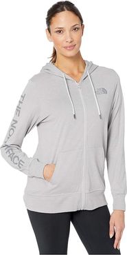 Lightweight Tri-Blend Full Zip Hoodie (TNF Light Grey Heather) Women's Sweatshirt