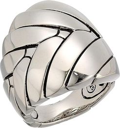 Modern Chain Large Ring (Silver) Ring